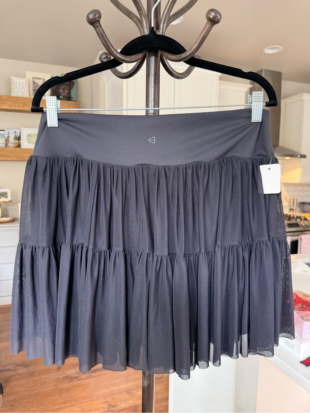 Blogilates Women's Ballerina Skort featuring a tiered mesh crossover waistband - Picture 2 of 3